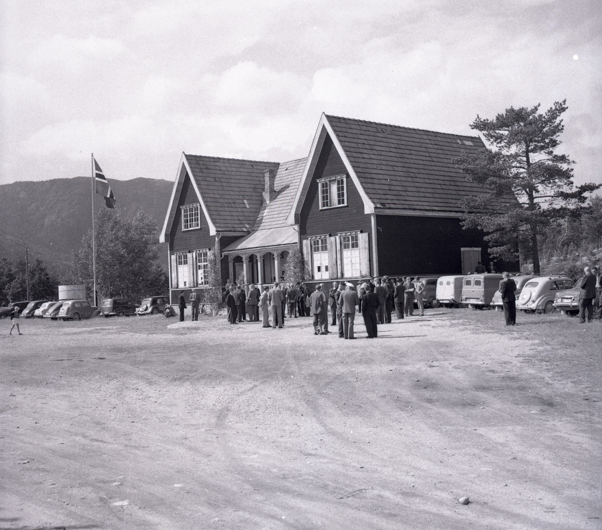 Bilde frå årsmøtet i Telemark landbruksselskap i Treungen i 1954.  