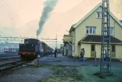 Damplokomotiv 21b 225 med Norsk Jernbaneklubbs utfluktstog p
