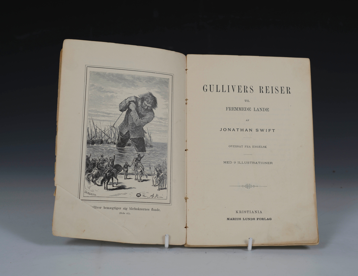 Swift, Jonathan. Gullivers reiser til fremmede lande. overs. Kr.a. 1889. (hefta)
