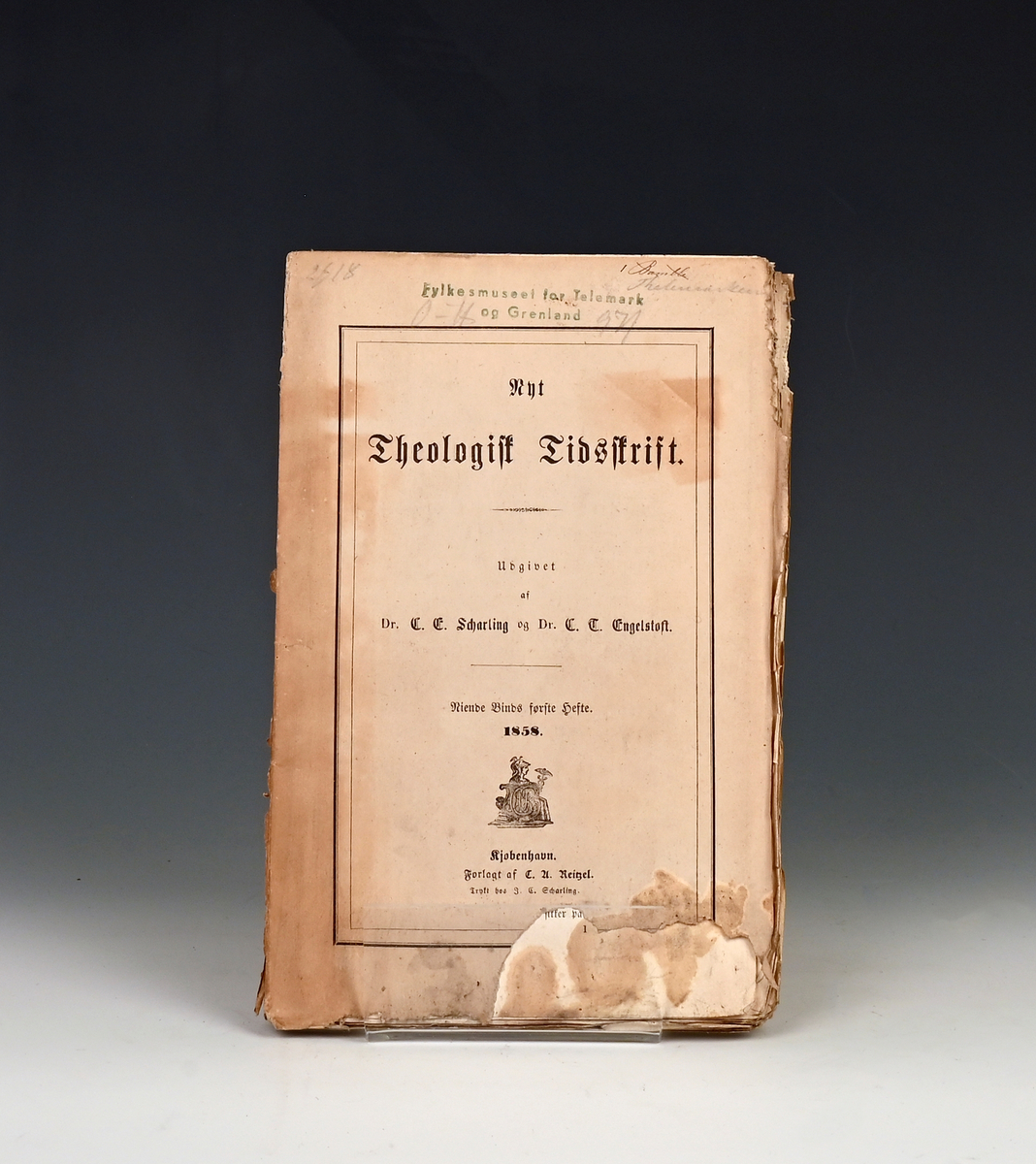 Nyt Theologisk Tidsskrift. Udg. af C. E. Scharling og C. T. Engelstofs. 
Niende Bind 1858