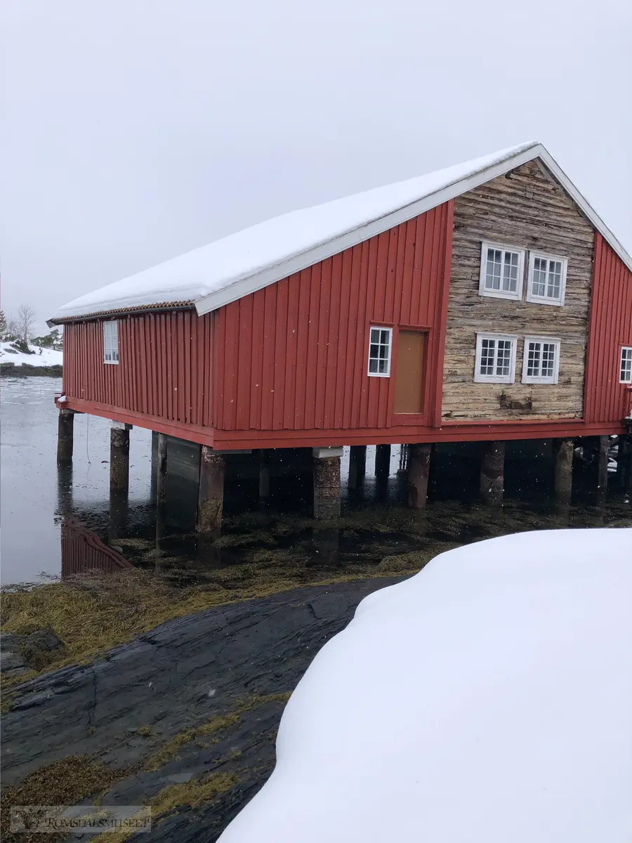 Snø på Hjertøya.