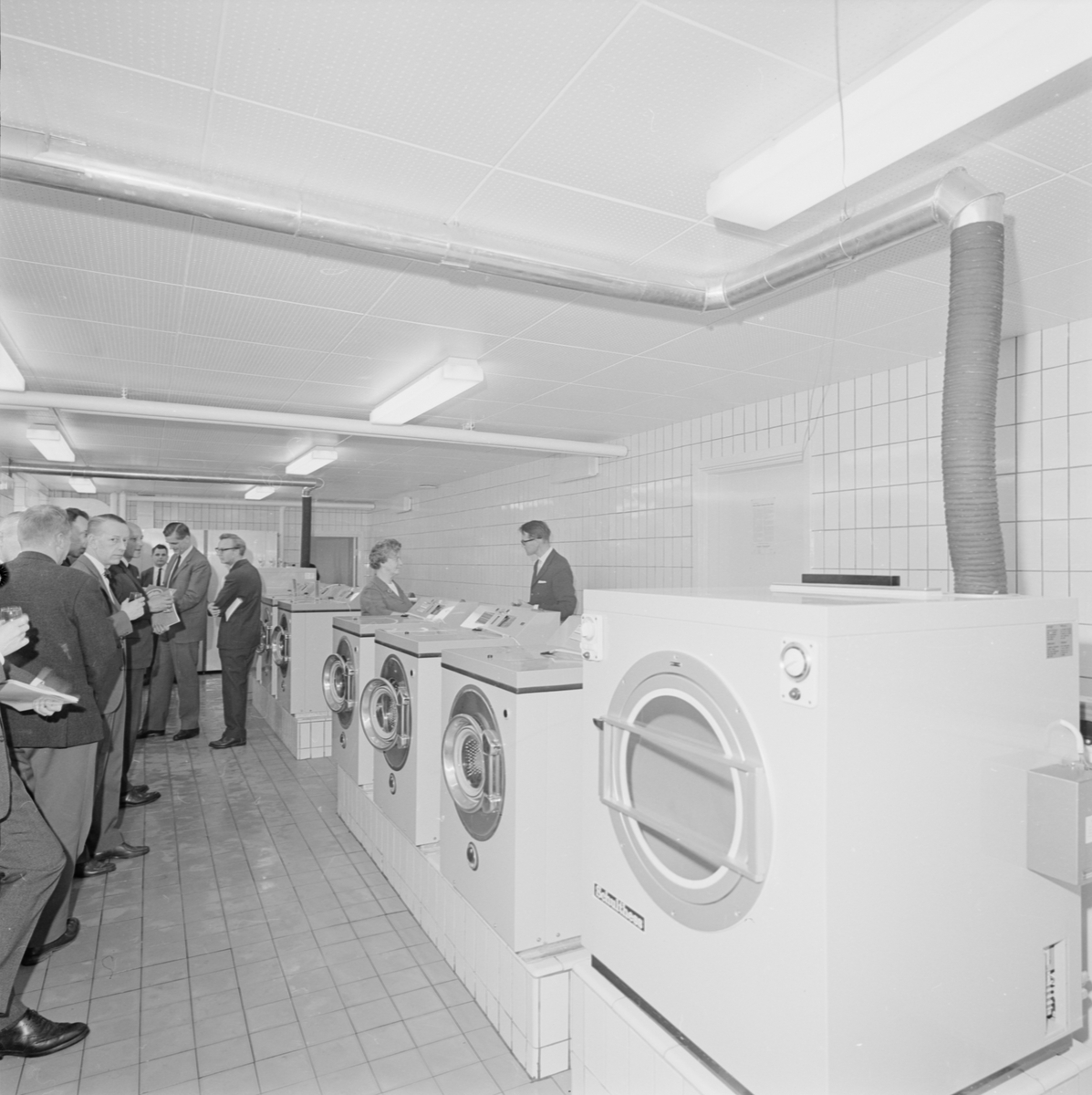 Kvarngärdet - teletvätt i bostadshus, Uppsala februari 1965