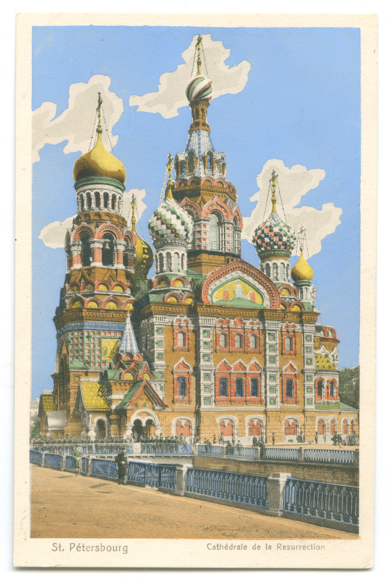 På kuvertet står följande information sammanställd vid museets första genomgång av materialet: St.Petersburg Cathedrale De La Resurrection