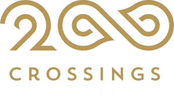 The logo illustrates a knot that can look like an infity symbol. Under the symbol it says "Norway and North America"