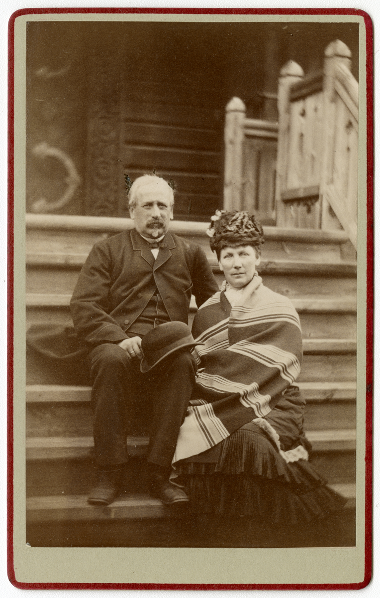 Foto av oberst Edvard Finne med sin kone Christiane Glad