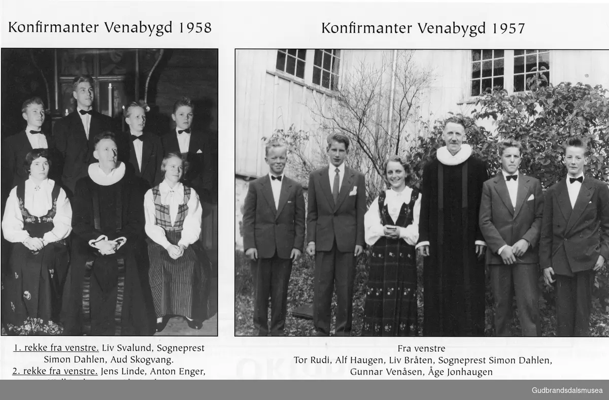 Konfirmanter Venabygd 1957 og 1958.