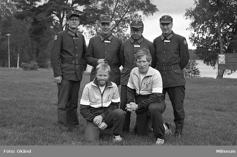 Bakre raden från vänster Sven Karlsson, Christoffer Liljecreutz, Erling "KES" Johansson och Berne Ottosson.
Främre rader från vänster: Göran Carnander och Göran Nilsson.