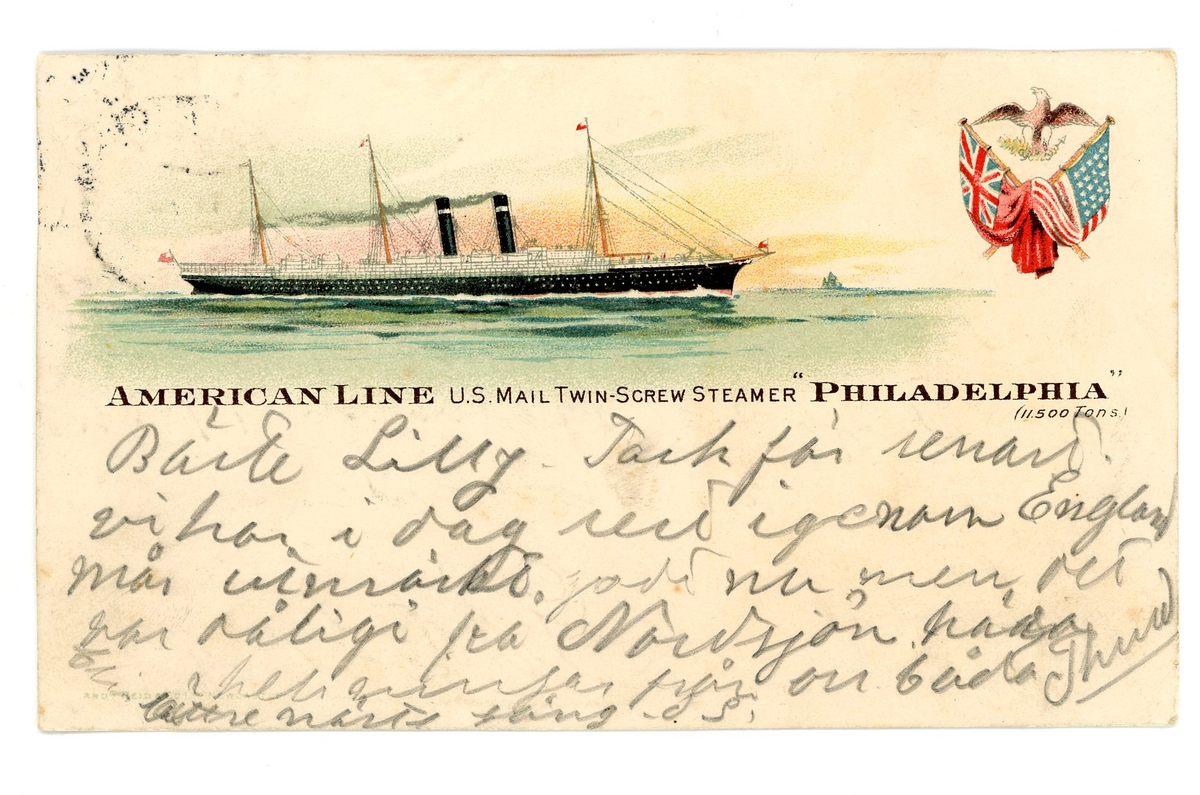 Skeppet Philadelhia. American Line.