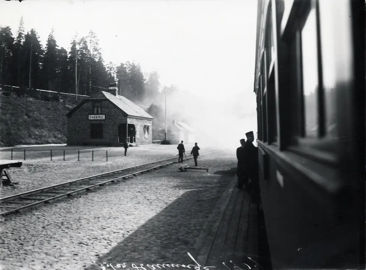 Österhaninge järnvägsstation år 1909.