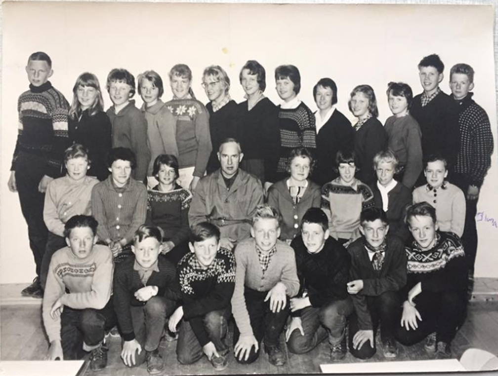 7. klasse Berger skole, Øvre Rendal 1962.