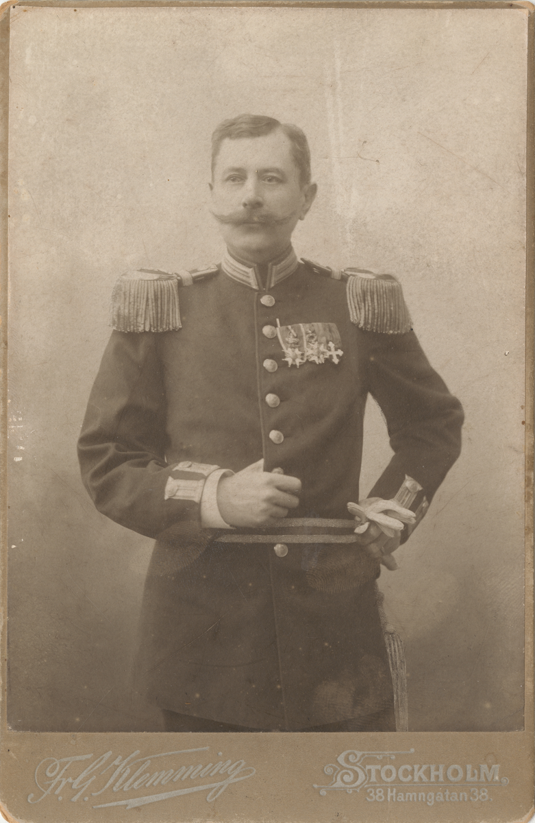 Porträtt av Wilhelm Unge, major vid Upplands regemente.