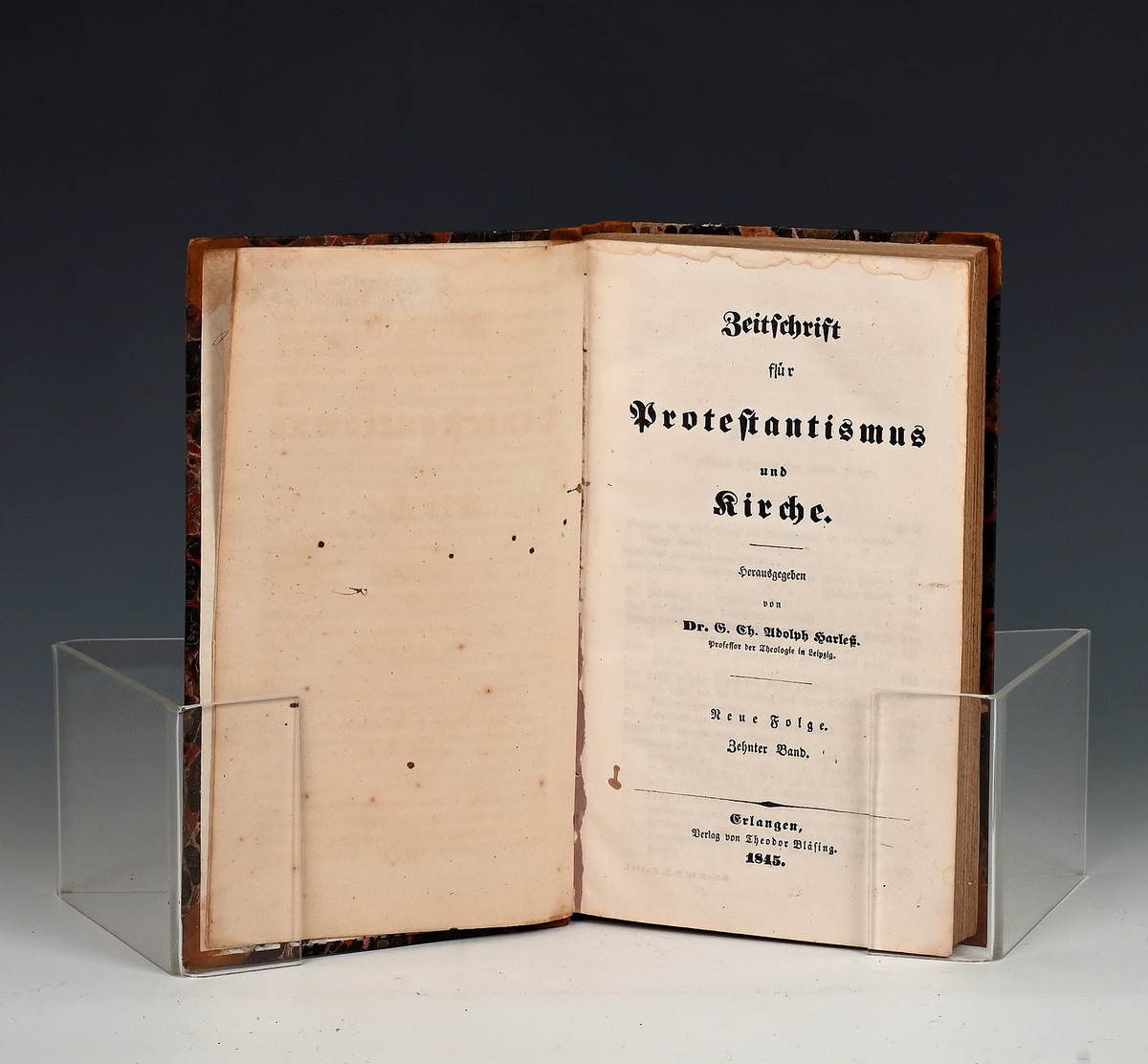 Zeitschrifte für Protestantismus und Kirche. Hgg. v. G. Ch. Joolsph Harles (o.fl.)
X, Neue Folge E. 1845