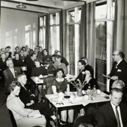 1. mai 1965. Møte i Bekkelagets Samfunnshus. Ordfører Brynju