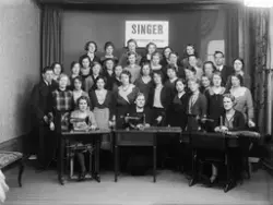 Sykurs 1933, gruppeportrett, Singer undervisningskursus. All