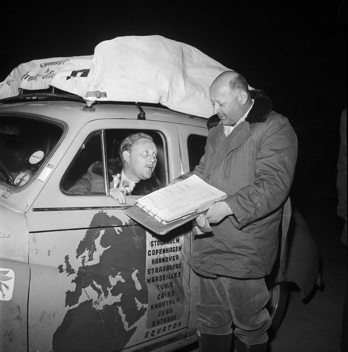 Man i bil, Uppsala 1953