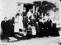 Frå sølvbryllupet til Georg og Margrethe Sverdrup. Namnelist