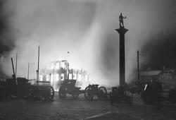 Brann i Harmonien på Trondheim Torv.