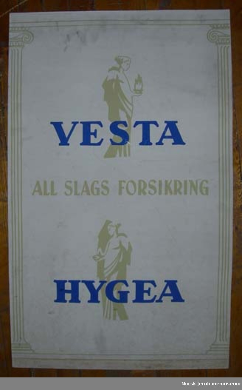 Reklameplakater fra Tynset stasjon : Vesta Hygea