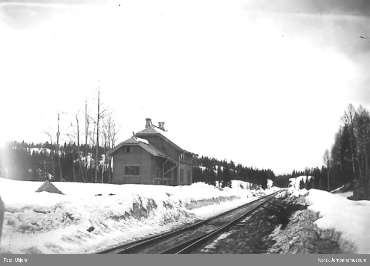 Lørenskog (Robsrud) stasjon med store snømengder