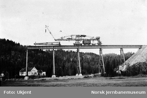 Rugånes viadukt under bygging