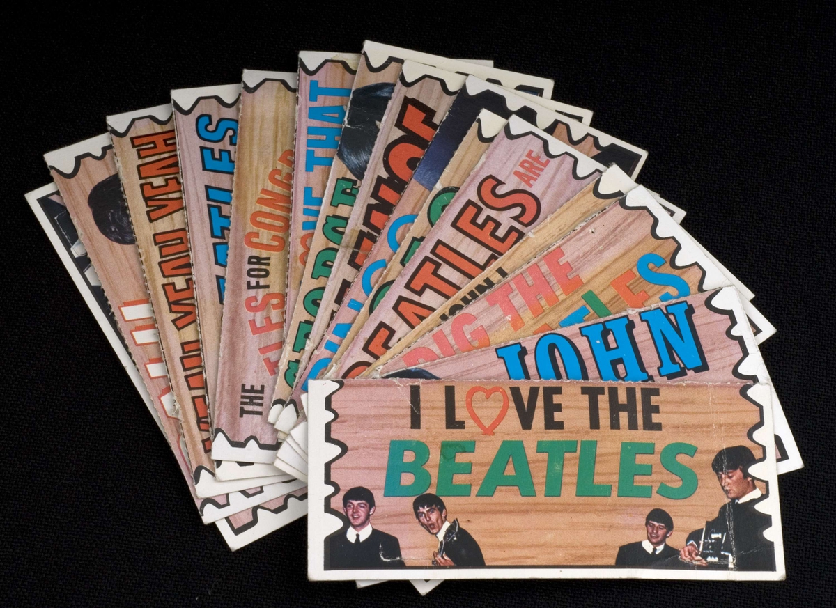 Bunke med Beatles-kort