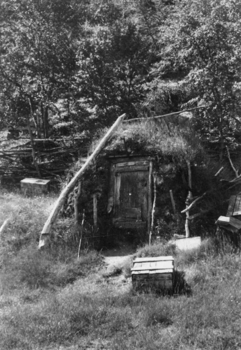 Aslak Hanssens fiskegamme i Sirma, 1952.