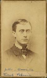 Visittkort. Brystportrett av mann. Norsk-amerikaner.