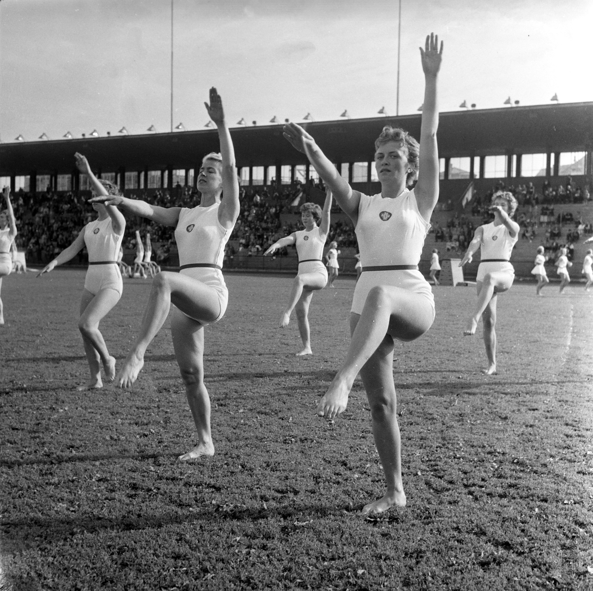 Serie. Kretsturnstevne på Bislett stadion. Fotografert 8. juni 1959.