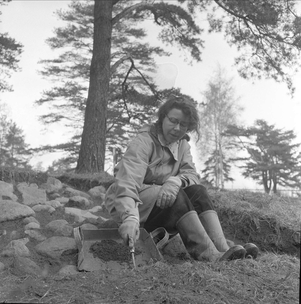 Ekeberg, Oslo, 05.09.1965. Utgravninger, oldsaksgravfeltet.