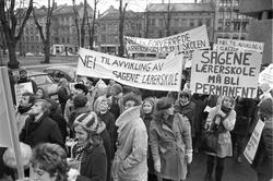 Oslo, 30.11.1970, demonstrasjon for bevaring av Sagene lærer