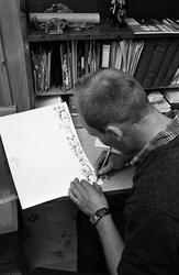 Fra Åmotsdal, Flatdal, Seljord, Telemark. August 1964. Asmun