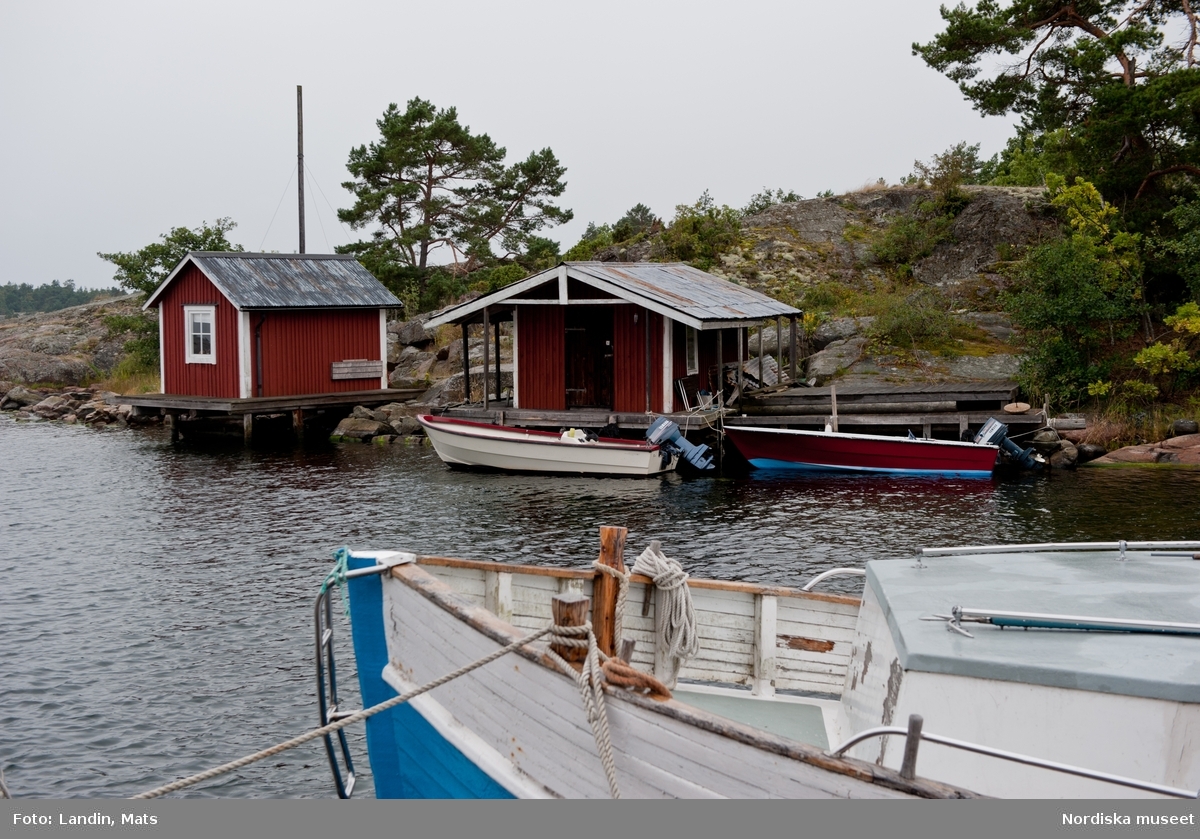Händelöp. Västervik. Nya fiskehamnen på utsidan av ön.
Fiskebåtar, Kustfiske