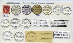 Stempelkatalog 3350 Prestfoss (Sigdal, Præstfoss) Drammen, S