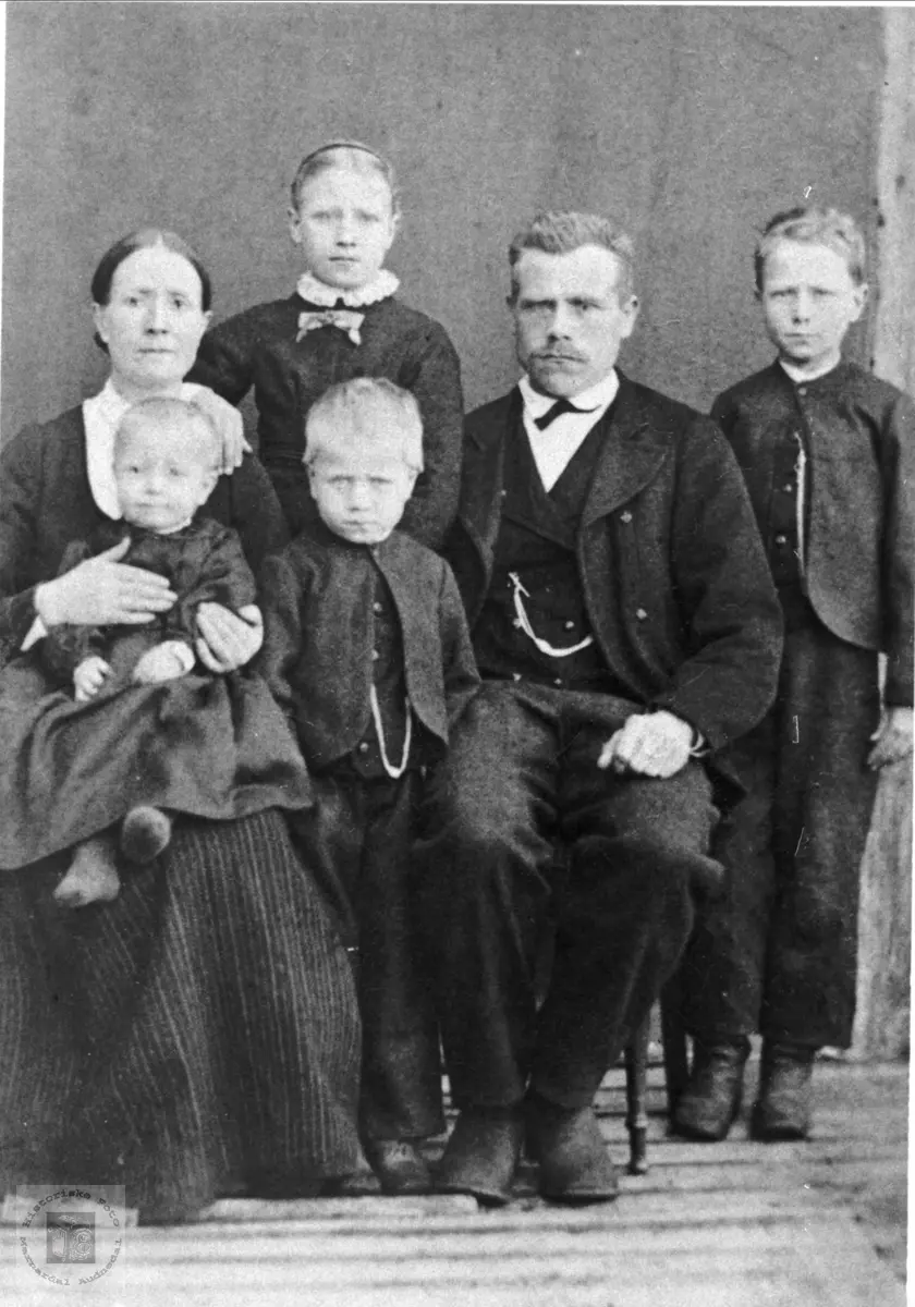 Familiebilde fra Trygsland i Bjelland.