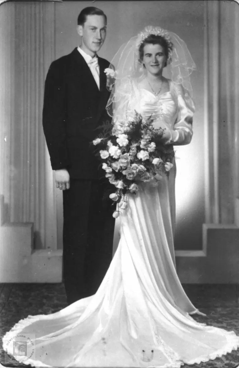 Brudeparet Lars og Gerd Margit Vatne.