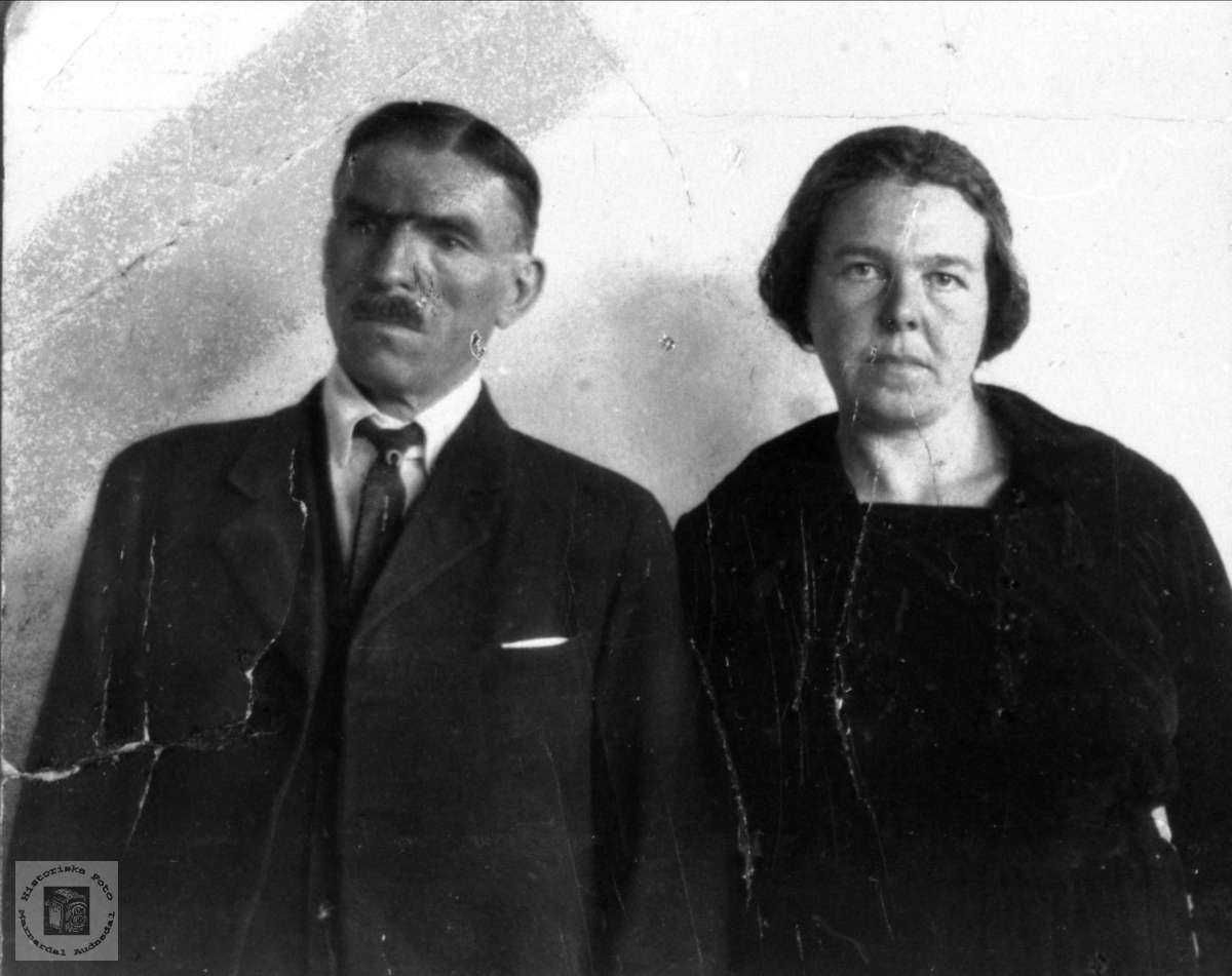 Ekteparet Nils Petter og Gunhild Falk, Øyslebø.