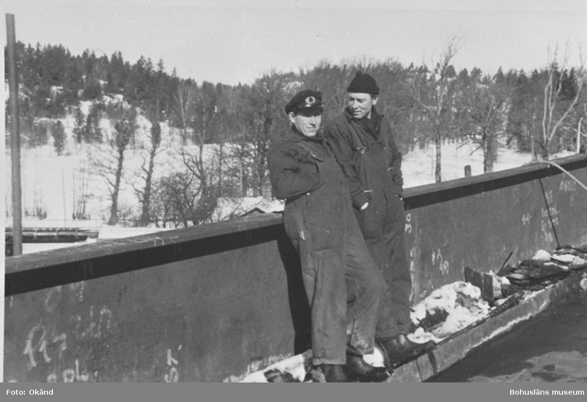 Text till bilden: "Helmut Mahnkopf och Günter Krewer på varvet".