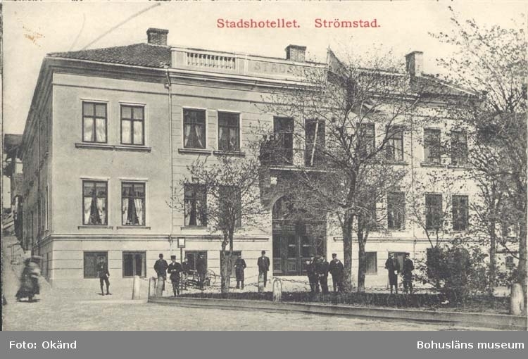 Tryckt text på kortet: "Stadshotellet, Strömstad." 
