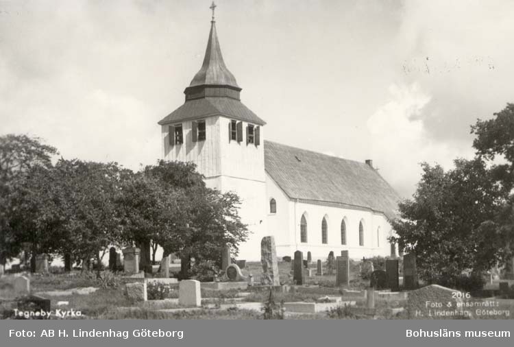 Tryckt text på kortet: "Tegneby kyrka."