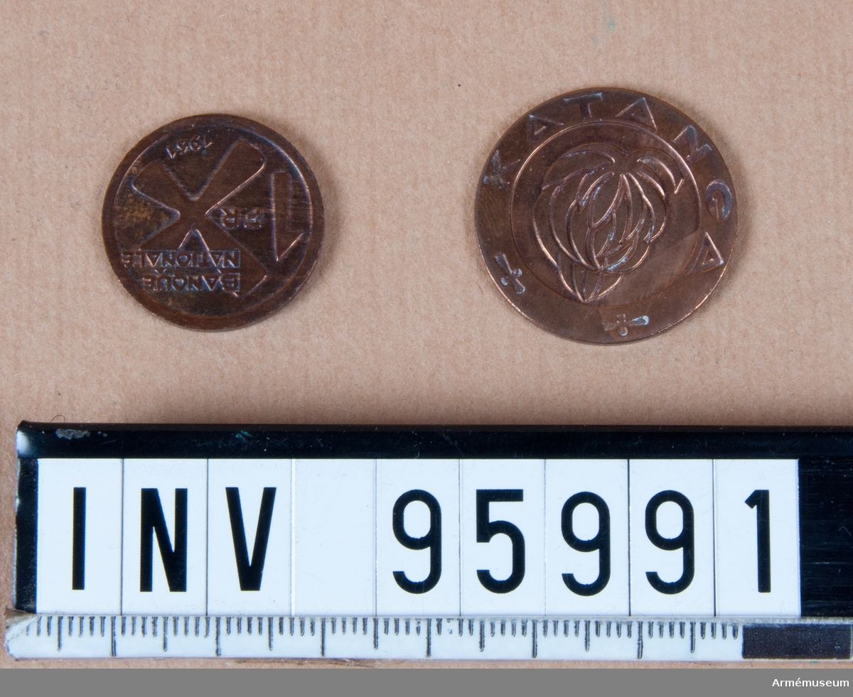 Katangesiska mynt utgivna 1961