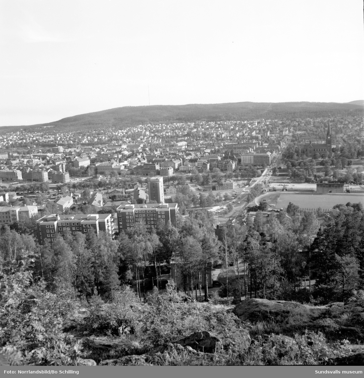 Sundsvall från Norra berget.