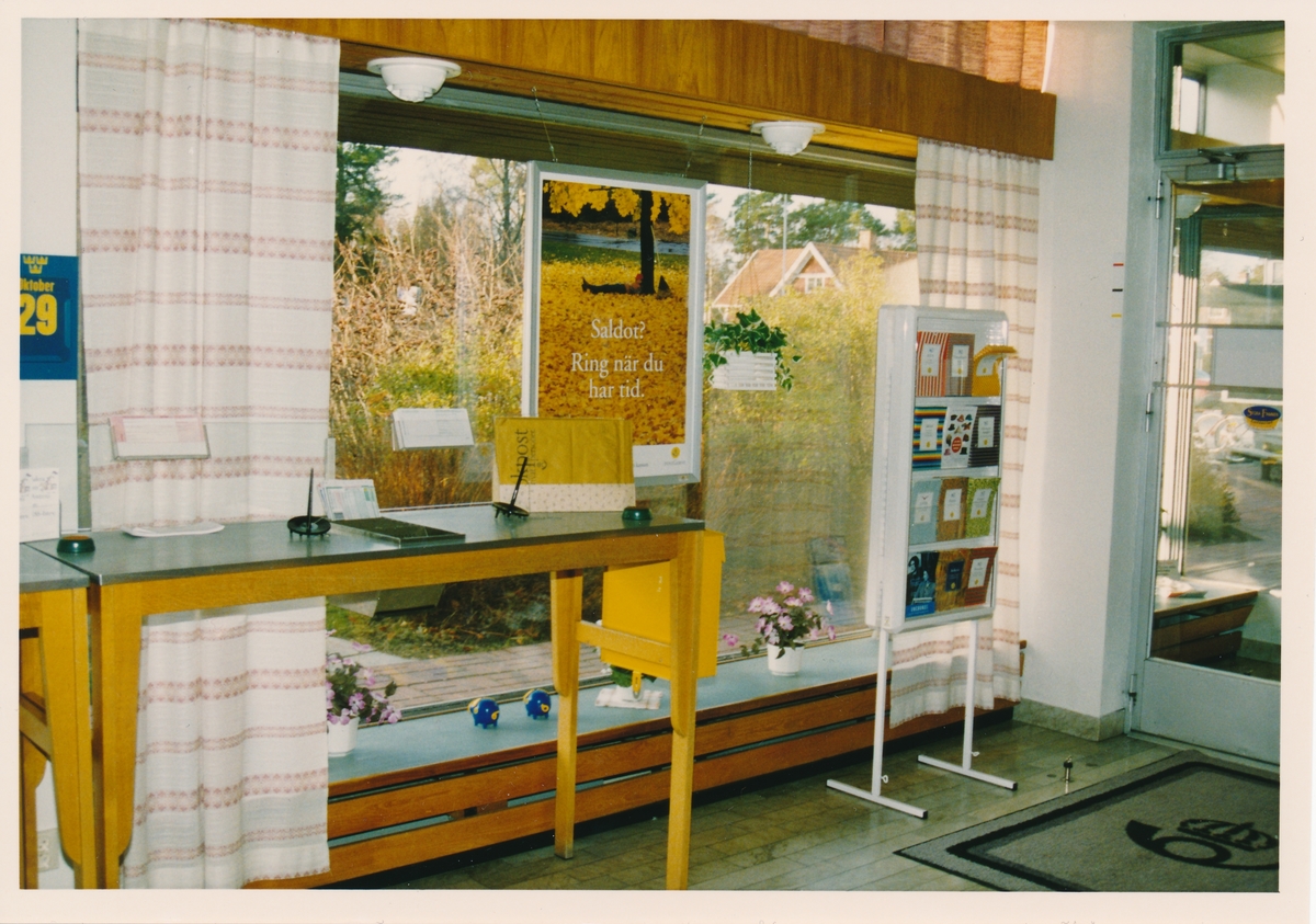 Interiör vid Postkontoret Köpmanholmen, 1993.