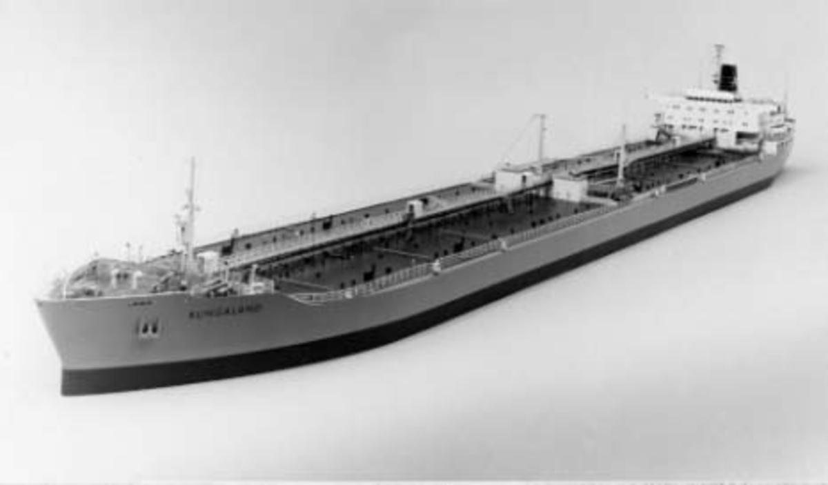 Fartygsmodell av tankfartyget KUNGALAND.