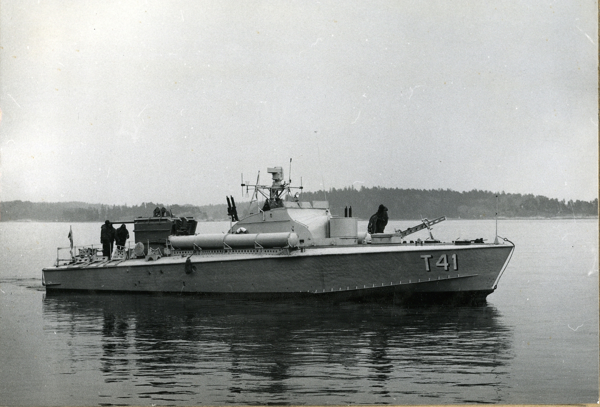 Motortorpedbåten T 41, sjösatt 1952.