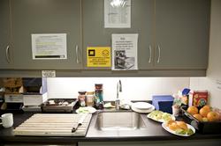 Dette bildet er fotografert ved kafferommet til D&V (drift o