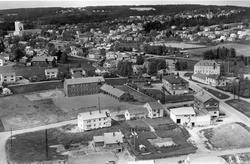 Oversiktsbilde fra Mysen med Hegginveien i forgrunnen, Eidsb