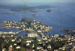 Flyfoto fra Kragerø. Antagelig 1959