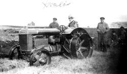 Til venstre: Kristian Kvalø, Helge Moe, Herman Kvalø, Kristi