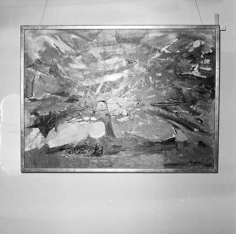 Målning av Kurt Dejmo signerad 1960. Galleri Nyttokonst, Uddevalla