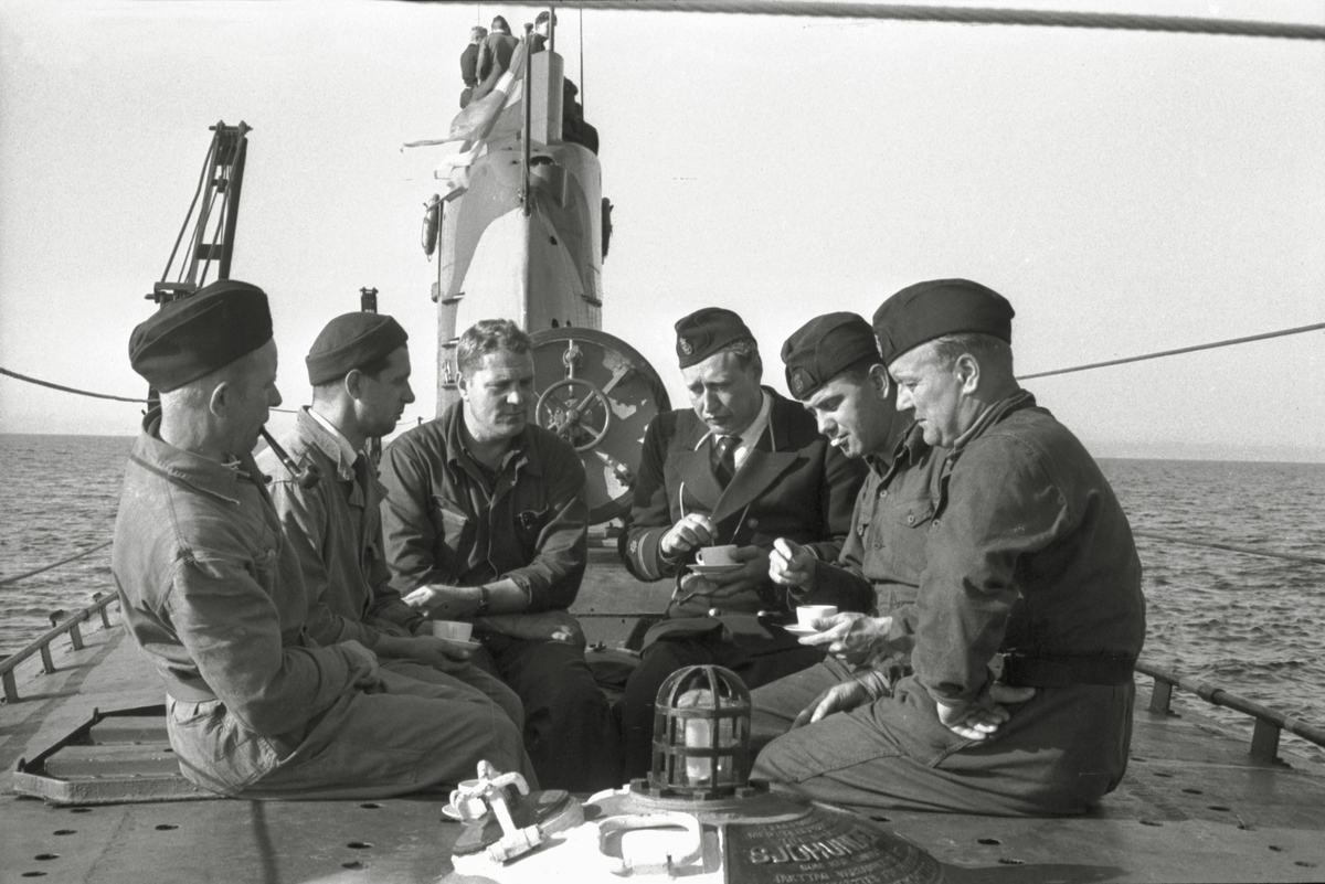 Siesta ombord på ubåten Sjöhunden sommaren 1958.